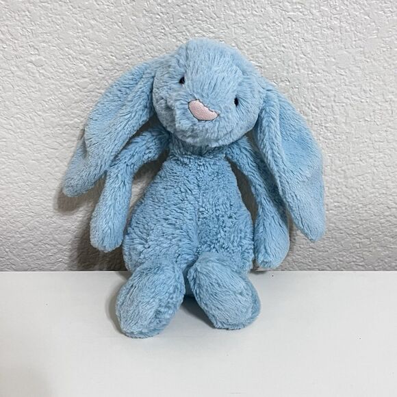 Jellycat Little Bashful Aqua Bunny Rabbit Plush Stuffed Animal Blue 8" - Picture 9 of 9